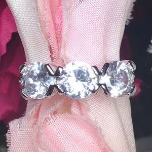 New! 925 Sterling silver cz diamond ring size 7